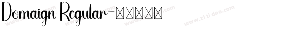 Domaign Regular字体转换